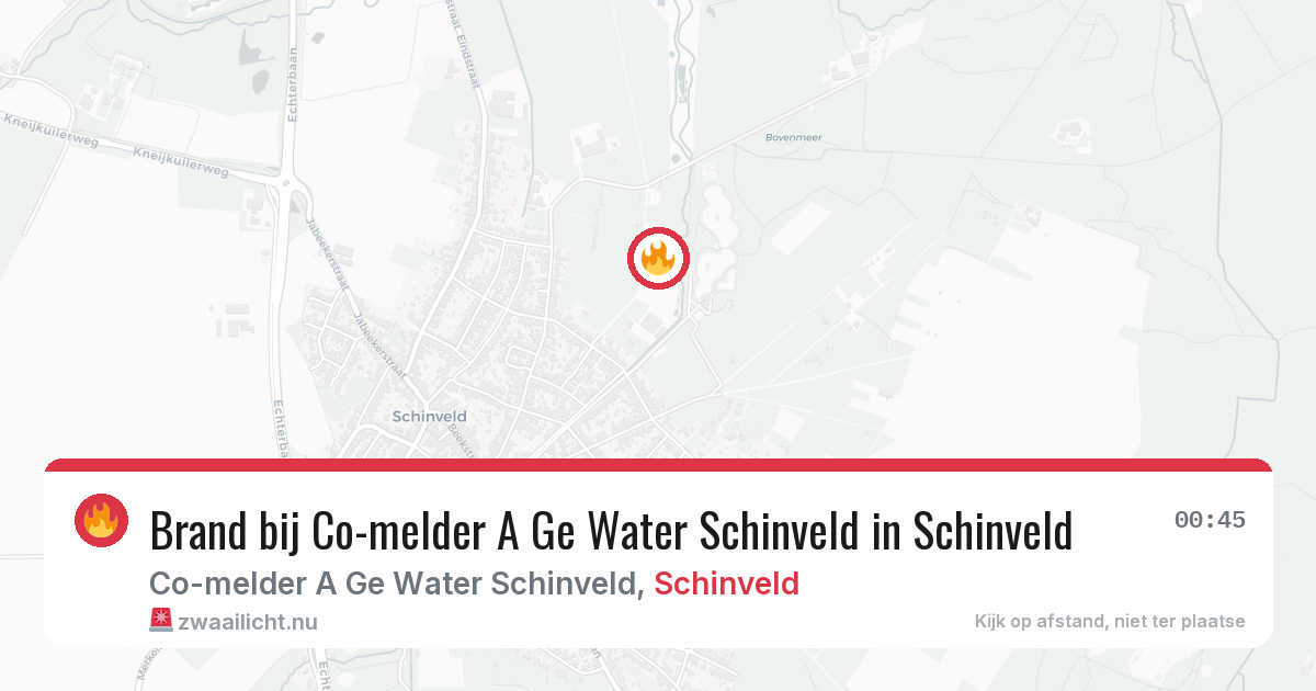 Brand bij Co-melder A Ge Water Schinveld in Schinveld — 10 mei 2026