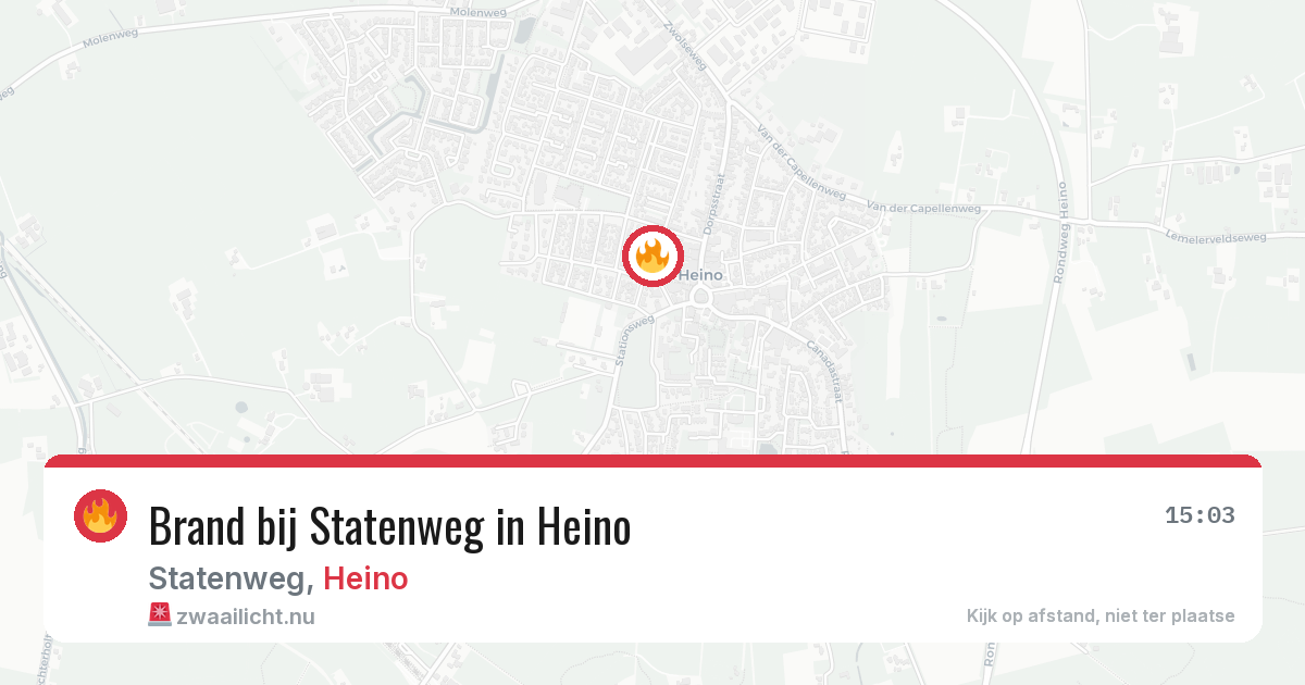 Brand bij Statenweg in Heino — 20 jul 2026