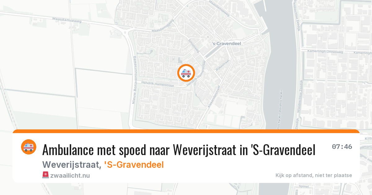 Ambulance met spoed naar Weverijstraat in 'S-Gravendeel — 29 mei 2026