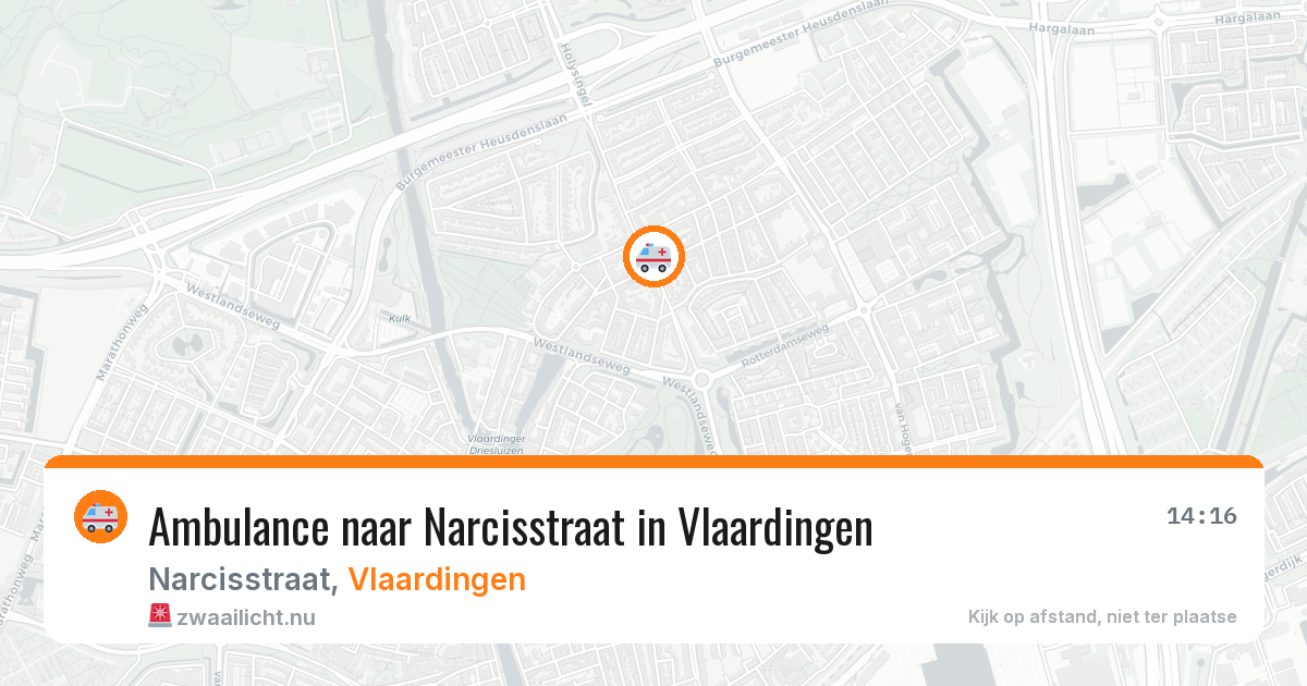 Ambulance naar Narcisstraat in Vlaardingen — 22 mrt 2026