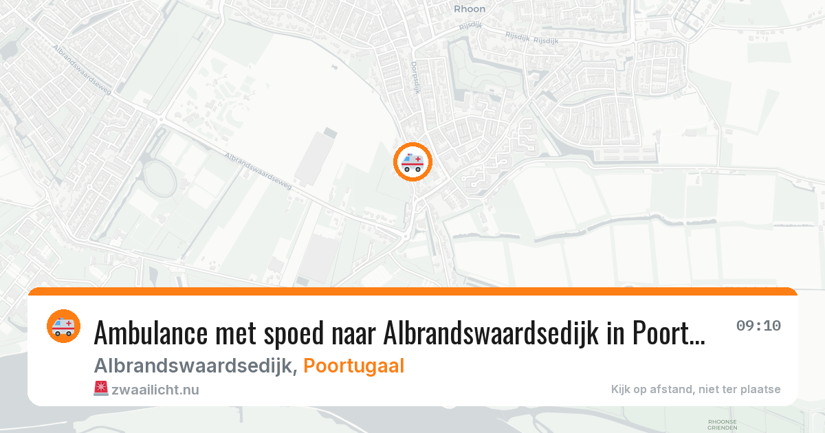Ambulance met spoed naar Albrandswaardsedijk in Poortugaal — 7 apr 2026