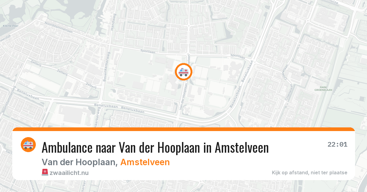 Ambulance naar Van der Hooplaan in Amstelveen — 14 jul 2026
