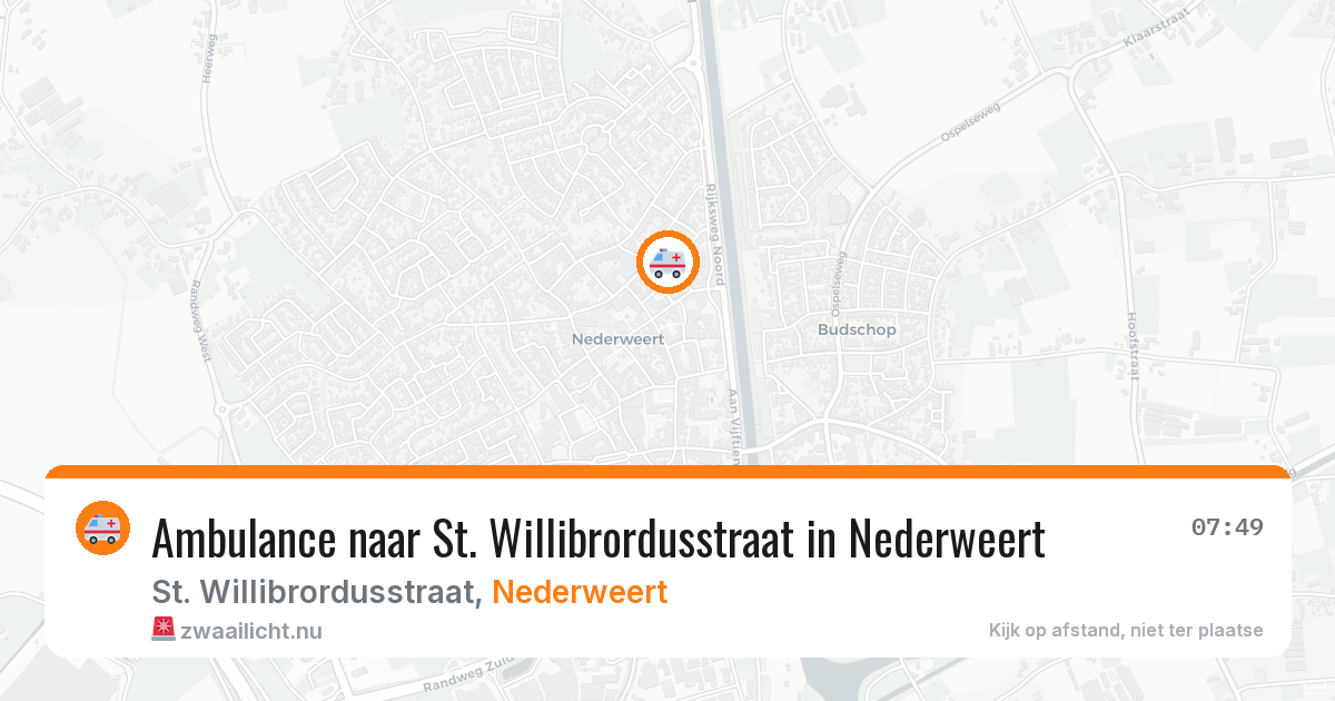 Ambulance naar St. Willibrordusstraat in Nederweert — 21 jul 2026