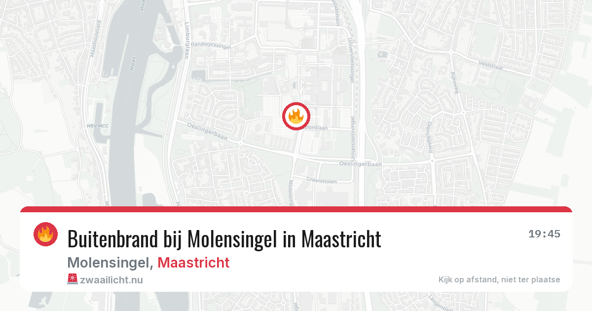 Buitenbrand bij Molensingel in Maastricht — 31 mrt 2026
