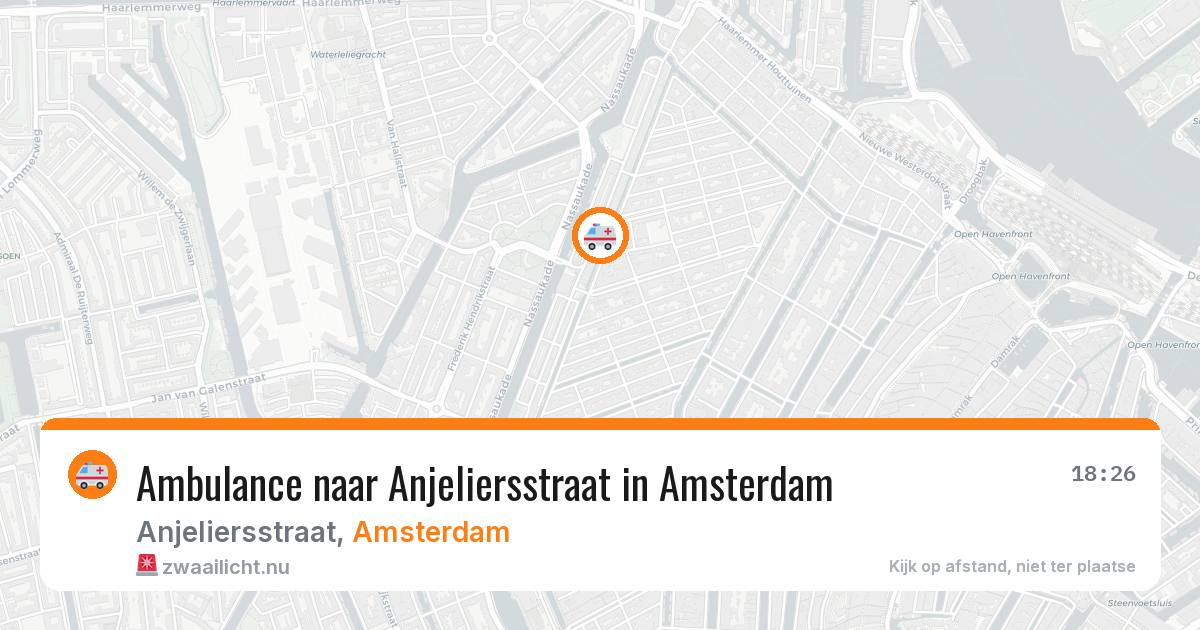 Ambulance naar Anjeliersstraat in Amsterdam — 13 jul 2026