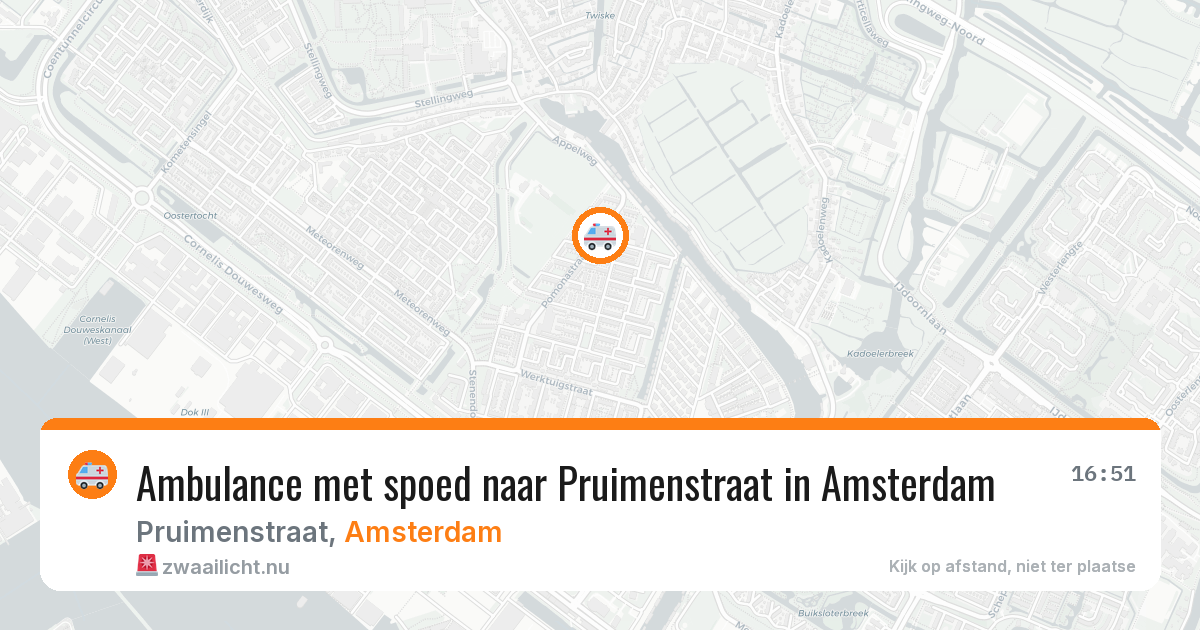 Ambulance met spoed naar Pruimenstraat in Amsterdam — 27 mei 2026