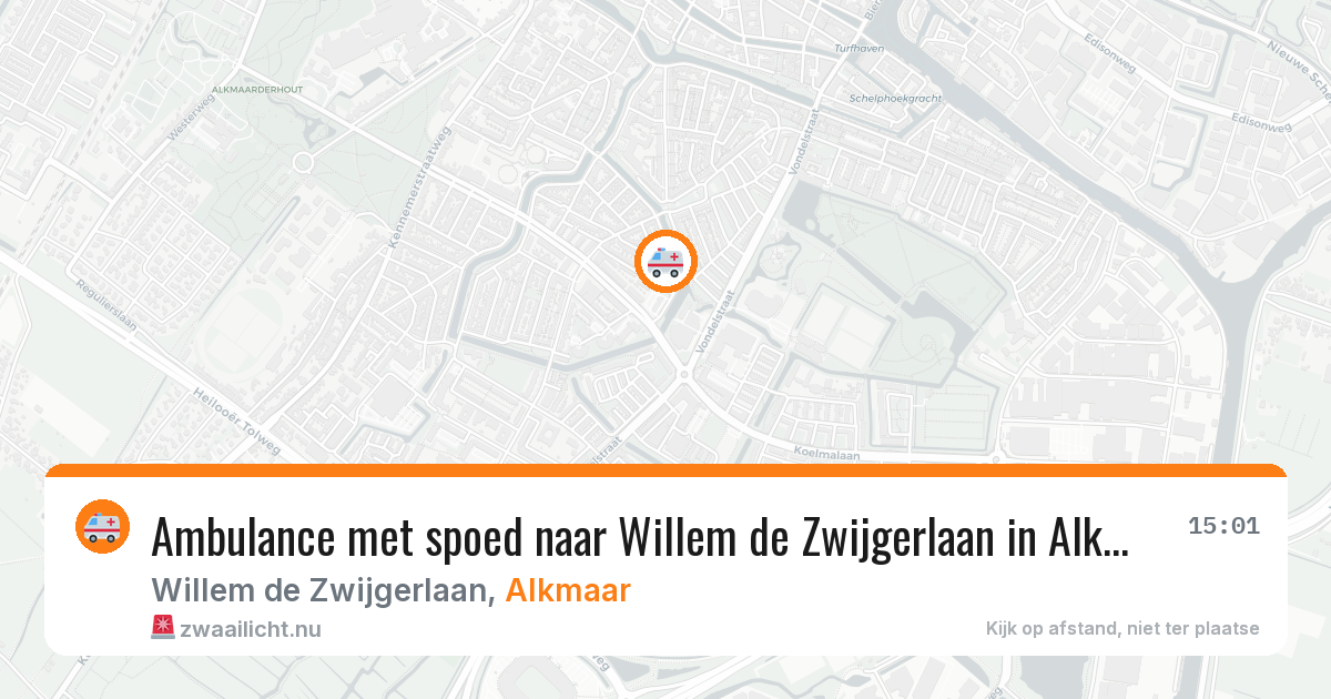 Ambulance met spoed naar Willem de Zwijgerlaan in Alkmaar — 11 jul 2026