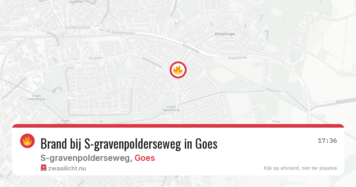 Brand bij S-gravenpolderseweg in Goes — 21 mei 2026