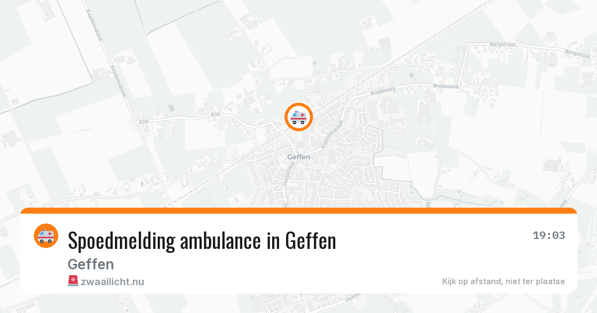 Spoedmelding ambulance in Geffen — 3 jul 2026