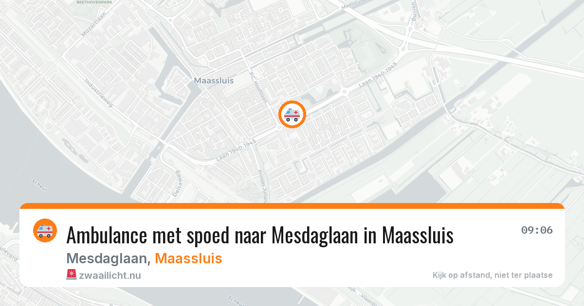 Ambulance met spoed naar Mesdaglaan in Maassluis — 21 apr 2026