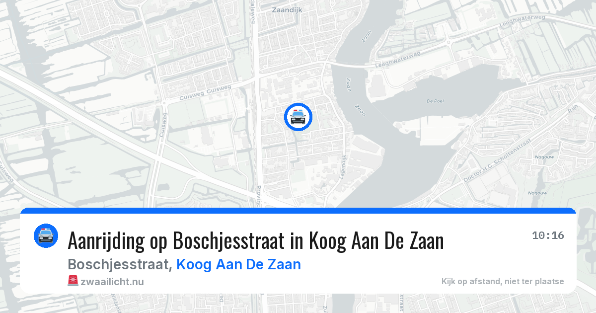 Aanrijding op Boschjesstraat in Koog Aan De Zaan — 29 mei 2026