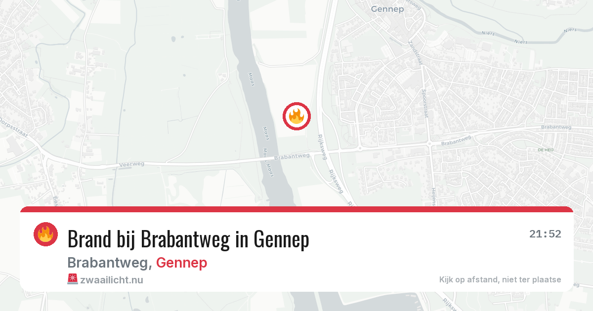 Brand bij Brabantweg in Gennep — 19 jul 2026