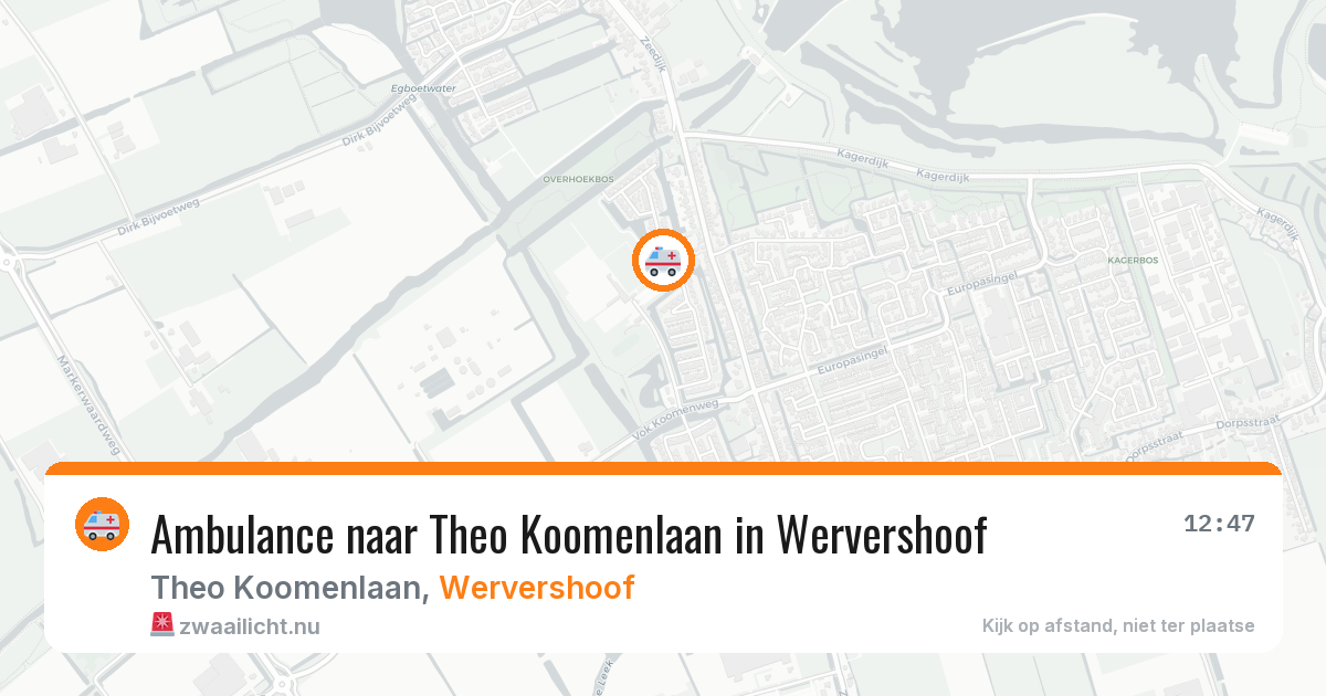 Ambulance naar Theo Koomenlaan in Wervershoof — 8 jul 2026