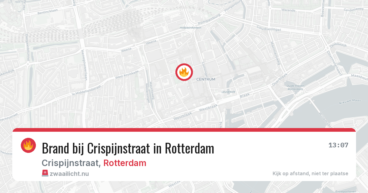 Brand bij Crispijnstraat in Rotterdam — 19 mrt 2026