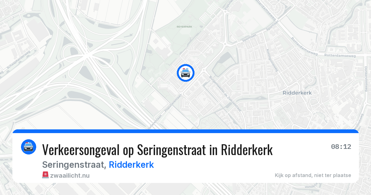 Verkeersongeval op Seringenstraat in Ridderkerk — 7 apr 2026