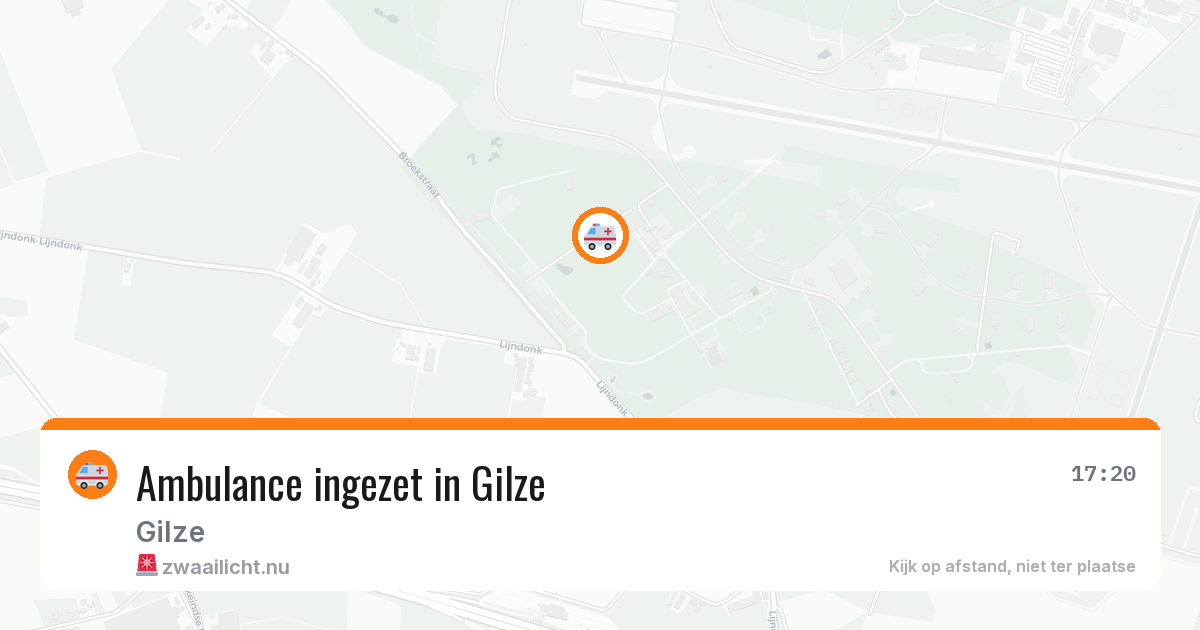 Ambulance ingezet in Gilze — 20 mrt 2026