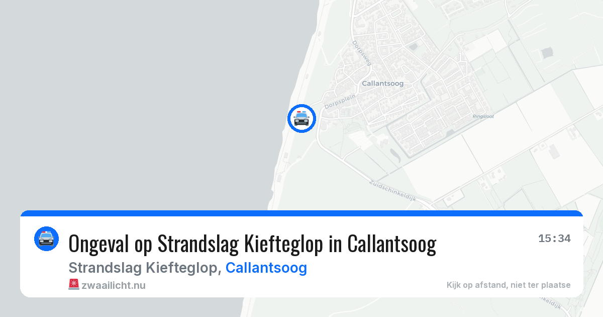 Ongeval op Strandslag Kiefteglop in Callantsoog — 8 apr 2026