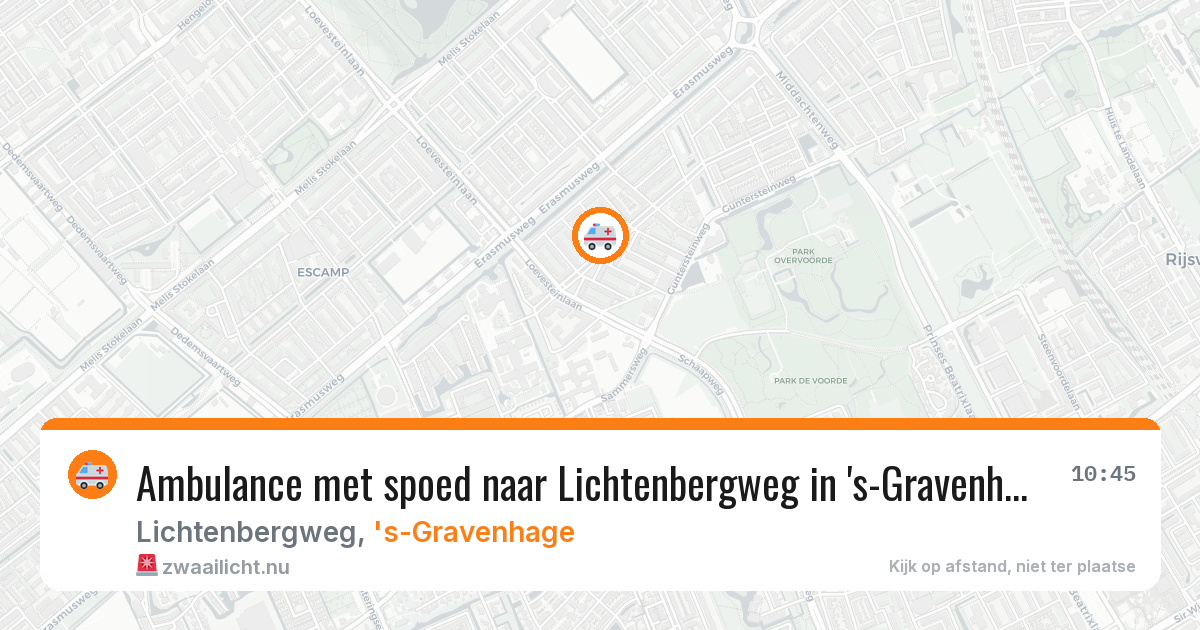 Ambulance met spoed naar Lichtenbergweg in 's-Gravenhage — 7 apr 2026
