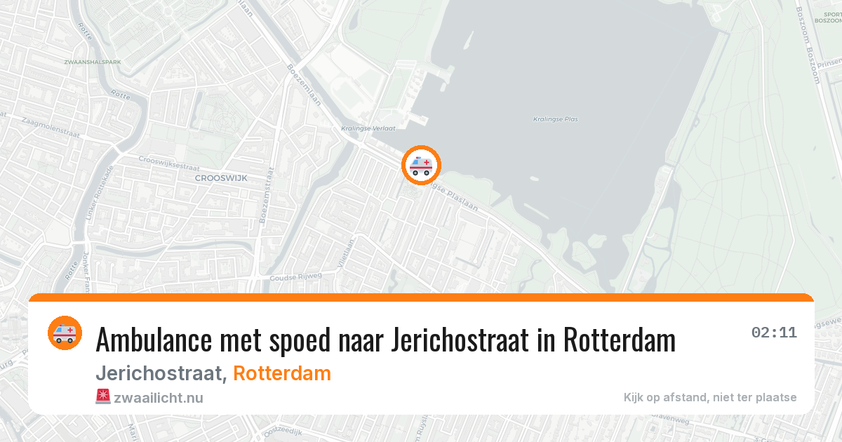 Ambulance met spoed naar Jerichostraat in Rotterdam — 27 jul 2026