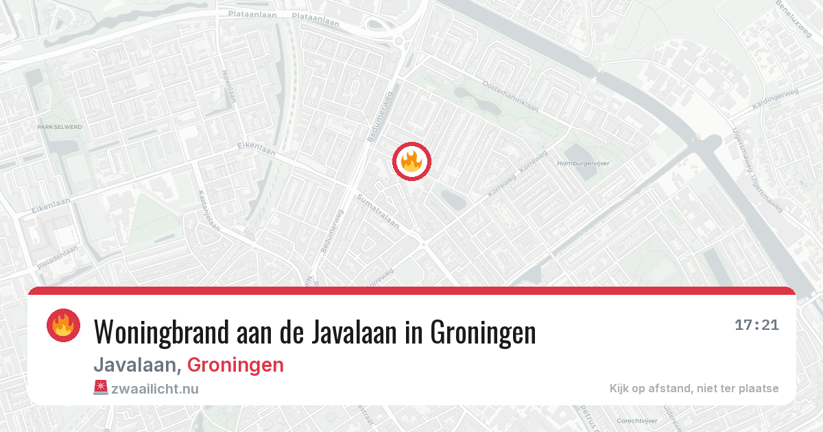 Woningbrand aan de Javalaan in Groningen — 23 jun 2026