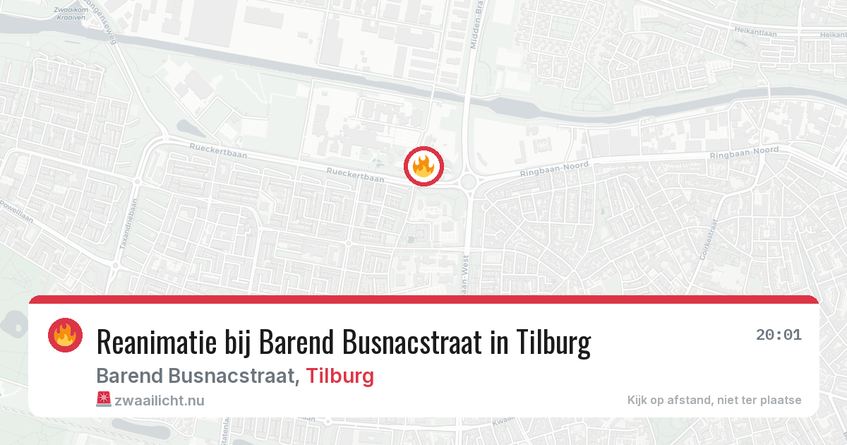 Reanimatie bij Barend Busnacstraat in Tilburg — 25 jan 2026