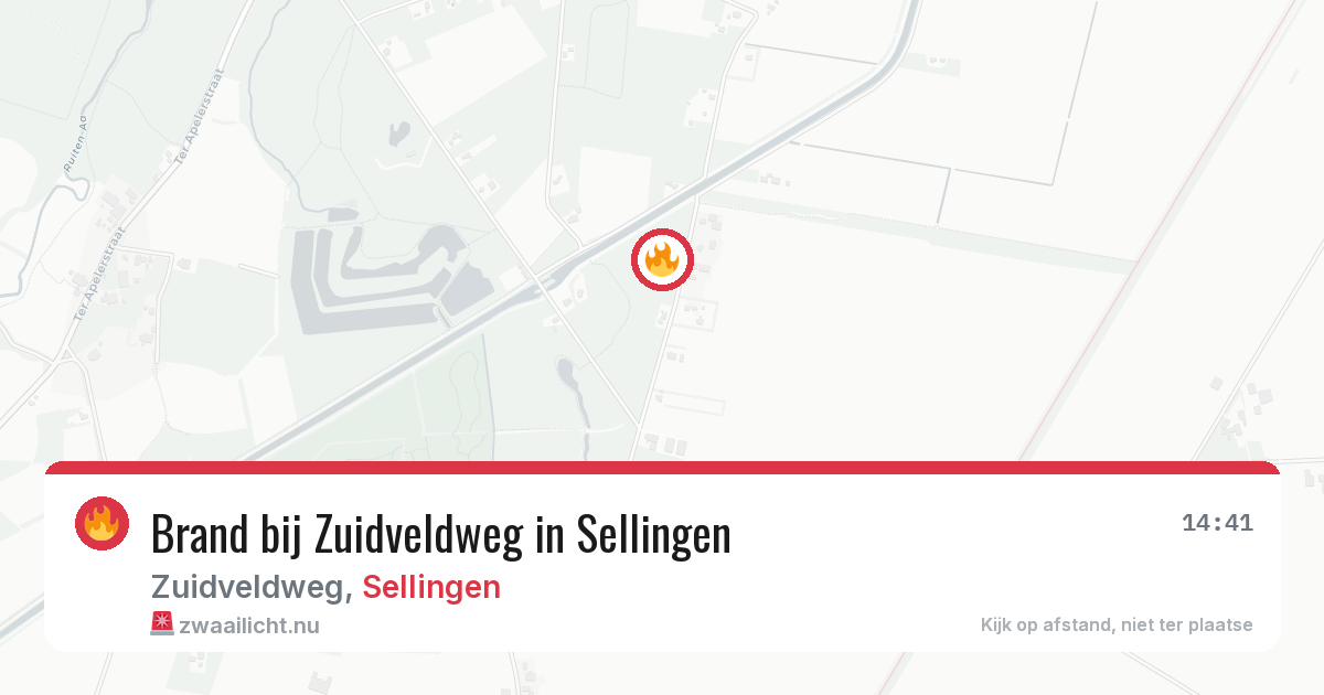 Brand bij Zuidveldweg in Sellingen — 27 mei 2026