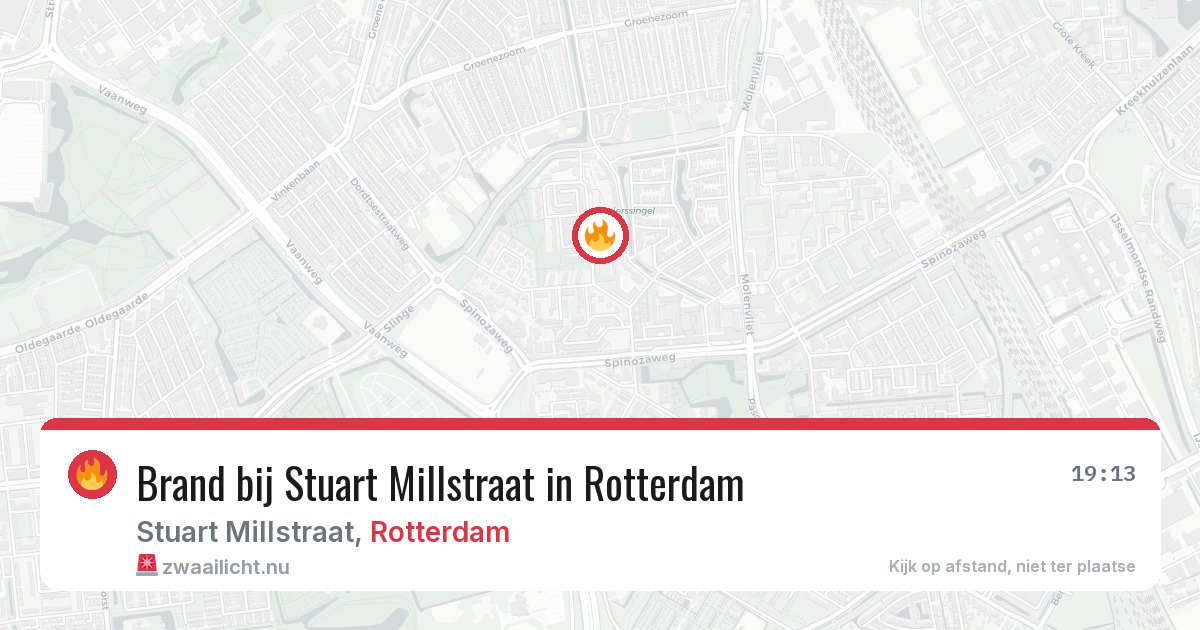 Brand bij Stuart Millstraat in Rotterdam — 20 mei 2026