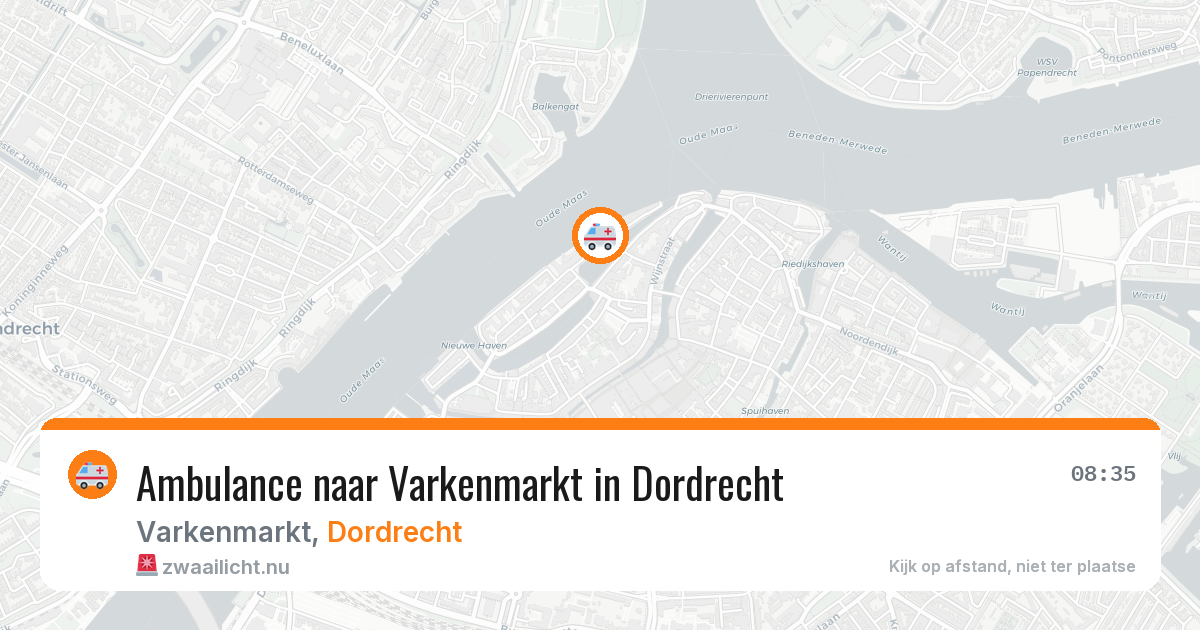 Ambulance naar Varkenmarkt in Dordrecht — 1 jun 2026