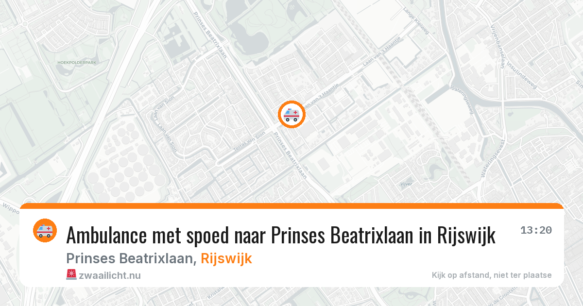 Ambulance met spoed naar Prinses Beatrixlaan in Rijswijk — 1 apr 2026