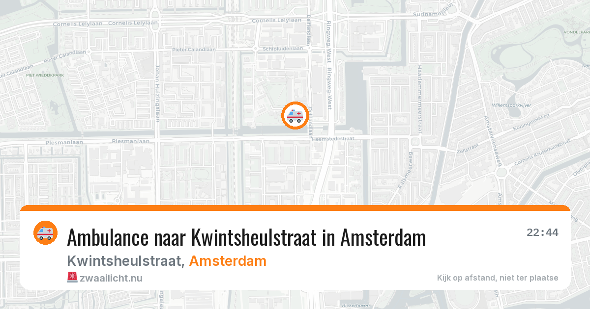 Ambulance naar Kwintsheulstraat in Amsterdam — 15 mei 2026