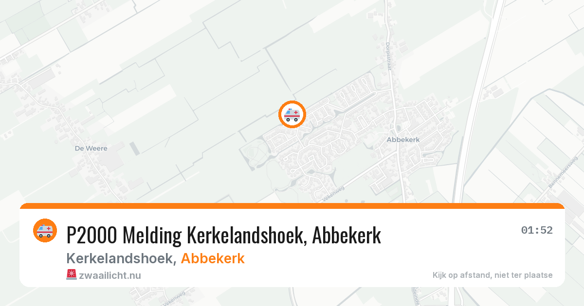 P2000 Melding Kerkelandshoek, Abbekerk — 8 feb 2026