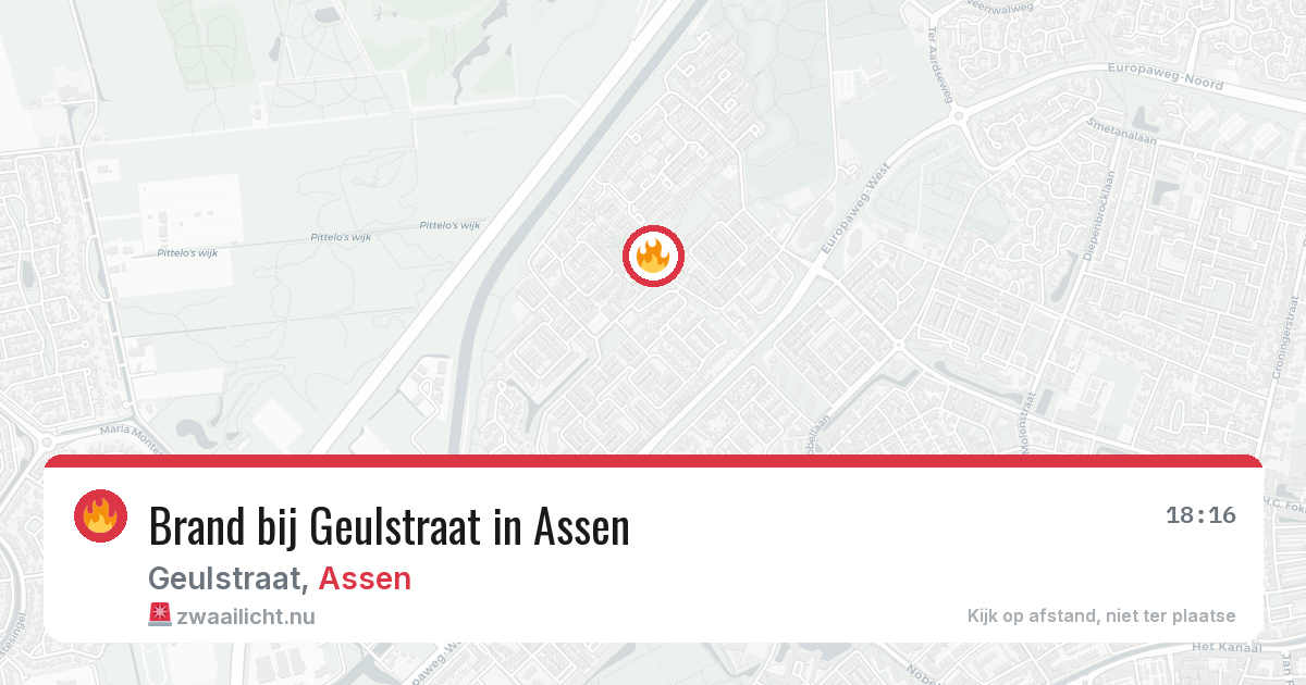 Brand bij Geulstraat in Assen — 22 mei 2026