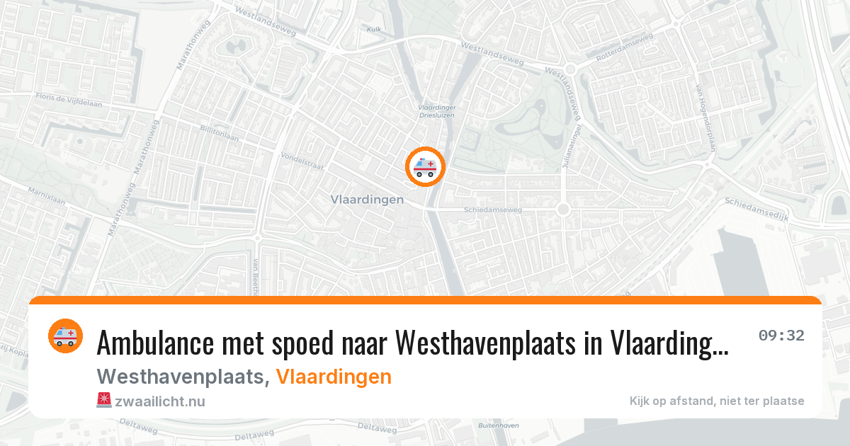 Ambulance met spoed naar Westhavenplaats in Vlaardingen — 21 jul 2026