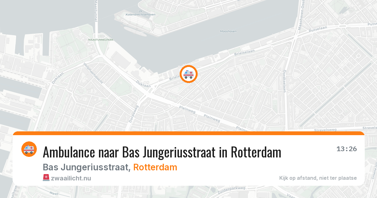 Ambulance naar Bas Jungeriusstraat in Rotterdam — 18 jul 2026