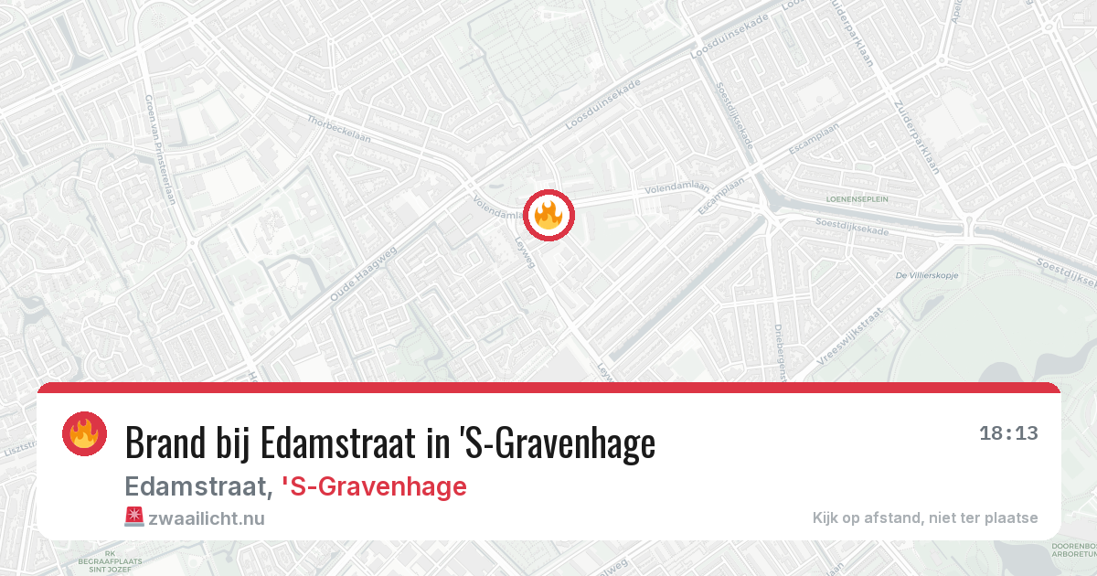 Brand bij Edamstraat in 'S-Gravenhage — 27 mei 2026