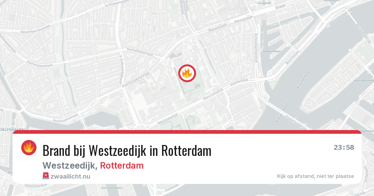 Brand bij Westzeedijk in Rotterdam — 8 mei 2026