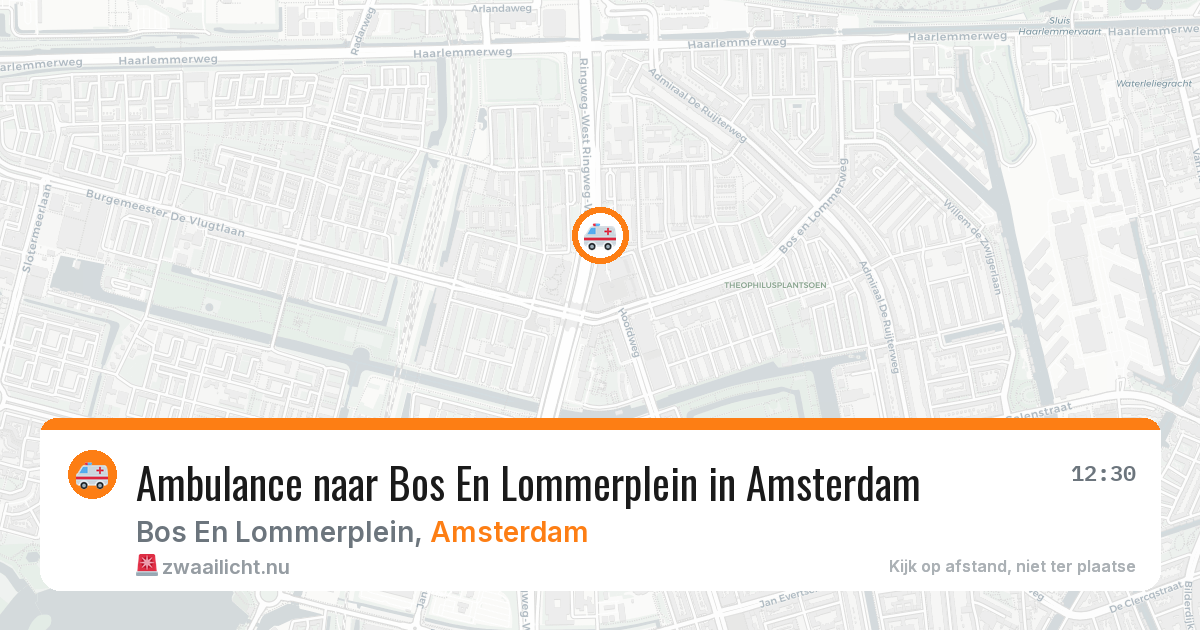Ambulance naar Bos En Lommerplein in Amsterdam — 19 mei 2026