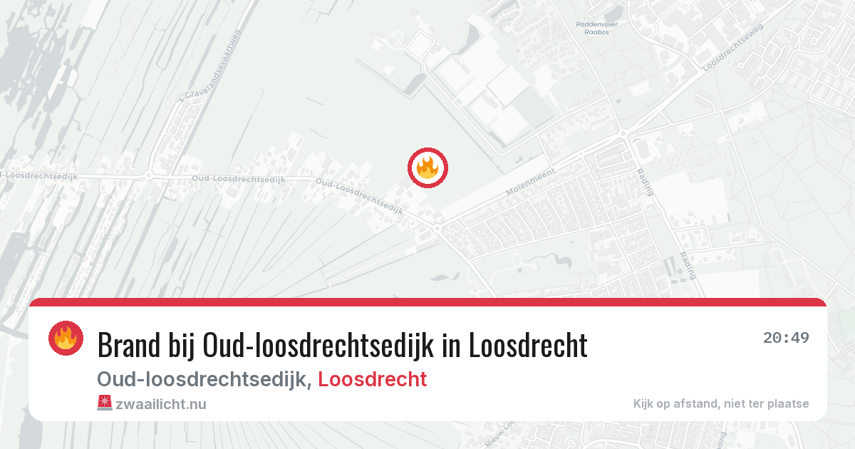 Brand bij Oud-loosdrechtsedijk in Loosdrecht — 12 mei 2026