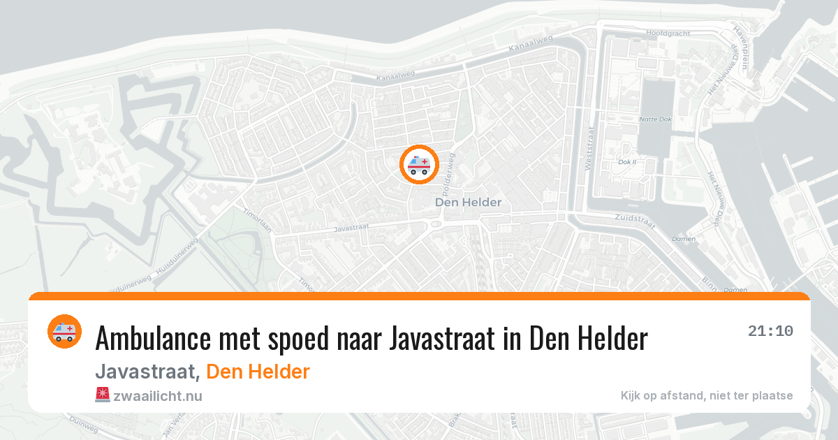 Ambulance met spoed naar Javastraat in Den Helder — 1 jun 2026