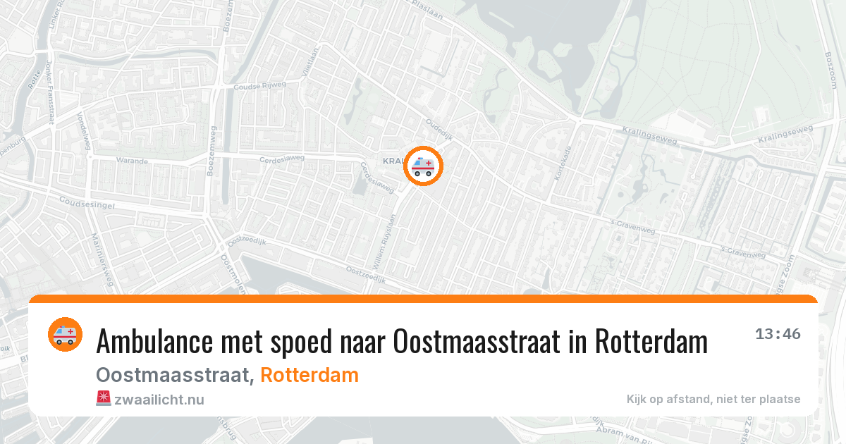 Ambulance met spoed naar Oostmaasstraat in Rotterdam — 25 mrt 2026