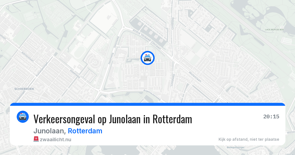 Verkeersongeval op Junolaan in Rotterdam — 12 jul 2026