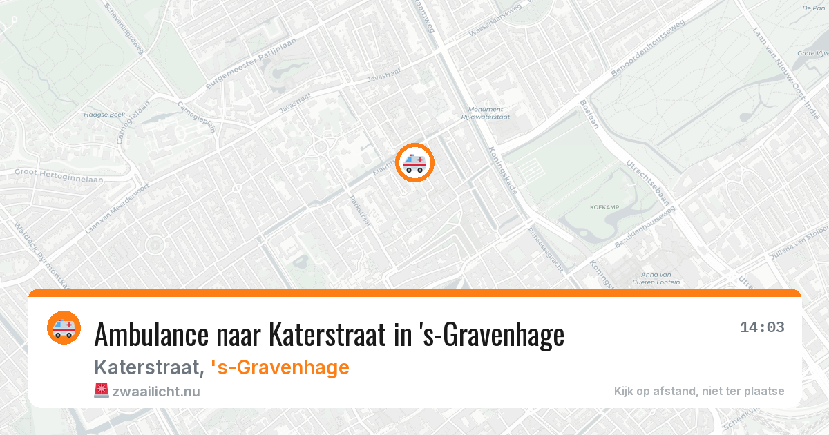 Ambulance naar Katerstraat in 's-Gravenhage — 26 feb 2026