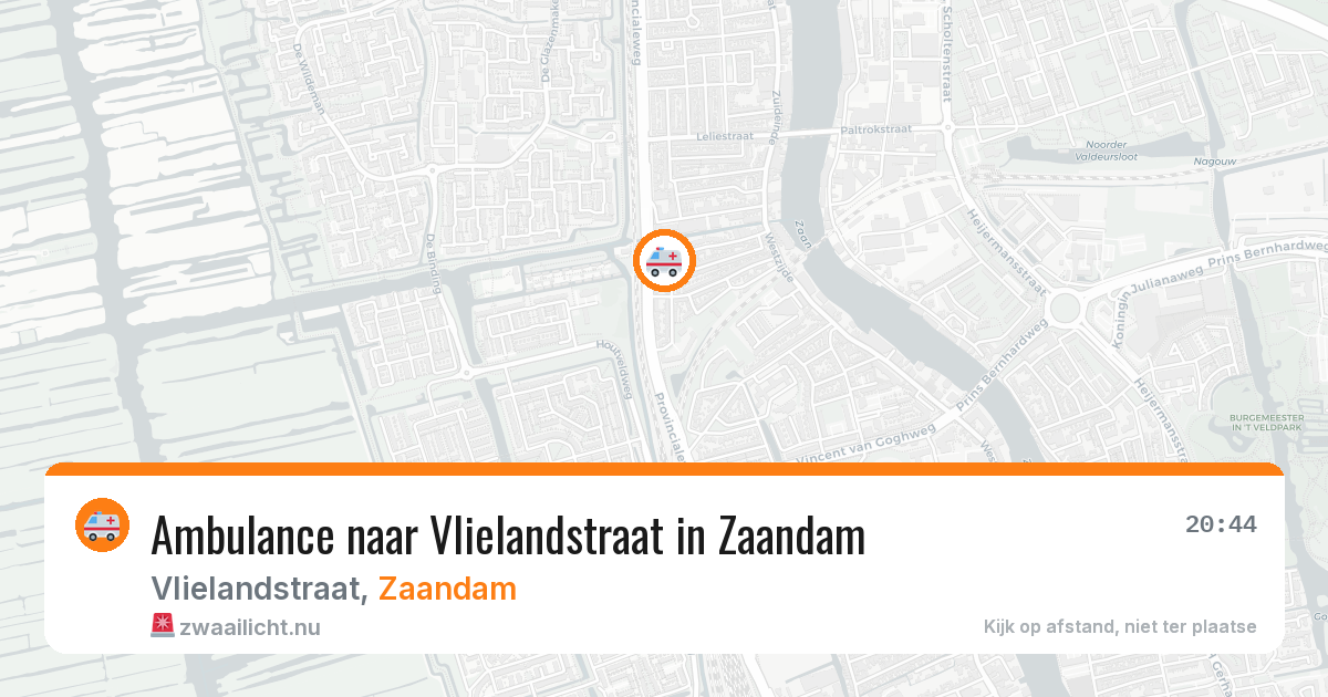 Ambulance naar Vlielandstraat in Zaandam — 23 jul 2026