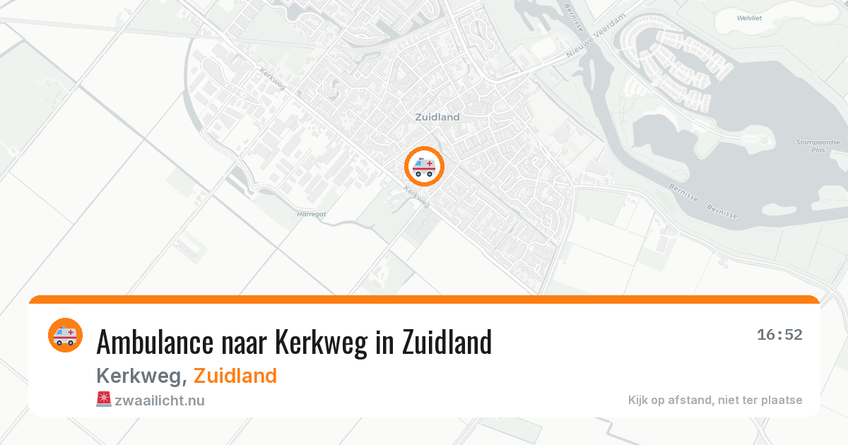 Ambulance naar Kerkweg in Zuidland — 24 jul 2026