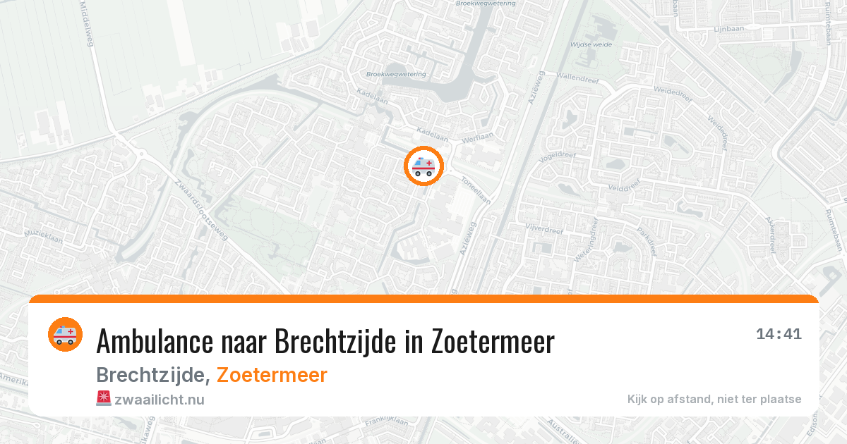 Ambulance naar Brechtzijde in Zoetermeer — 4 mei 2026
