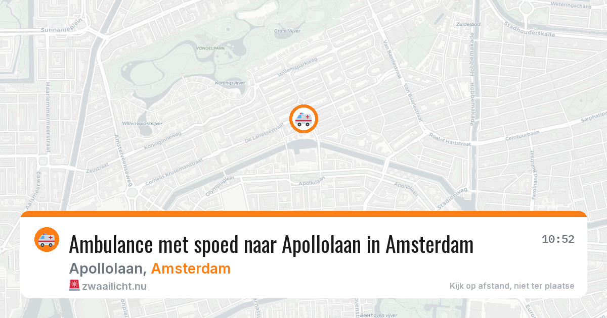 Ambulance met spoed naar Apollolaan in Amsterdam — 12 jul 2026