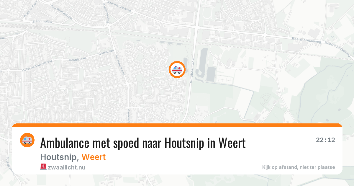 Ambulance met spoed naar Houtsnip in Weert — 19 jul 2026