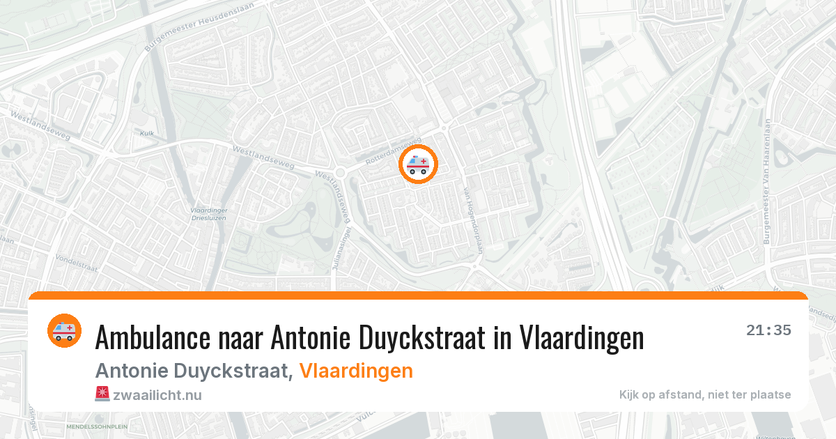 Ambulance naar Antonie Duyckstraat in Vlaardingen — 30 mrt 2026