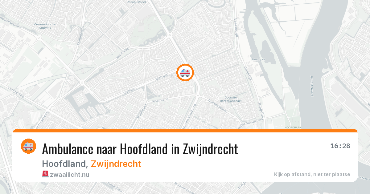Ambulance naar Hoofdland in Zwijndrecht — 15 jul 2026