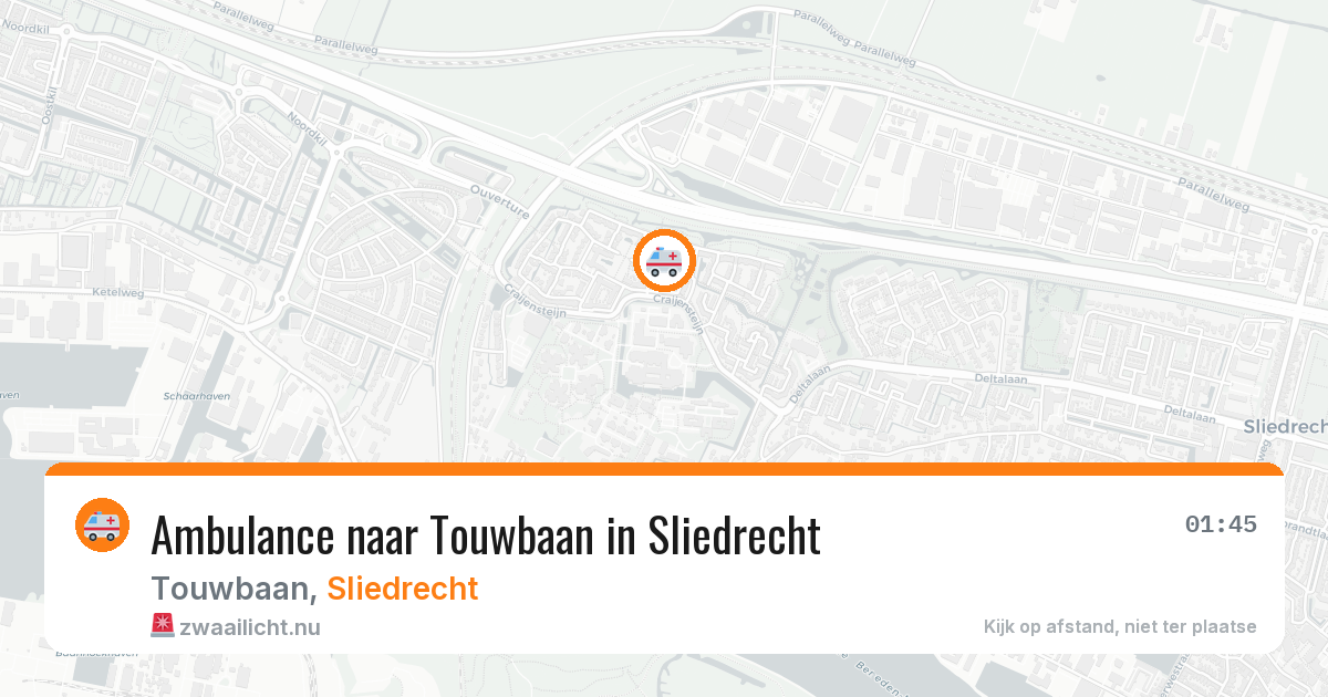 Ambulance naar Touwbaan in Sliedrecht — 11 jul 2026